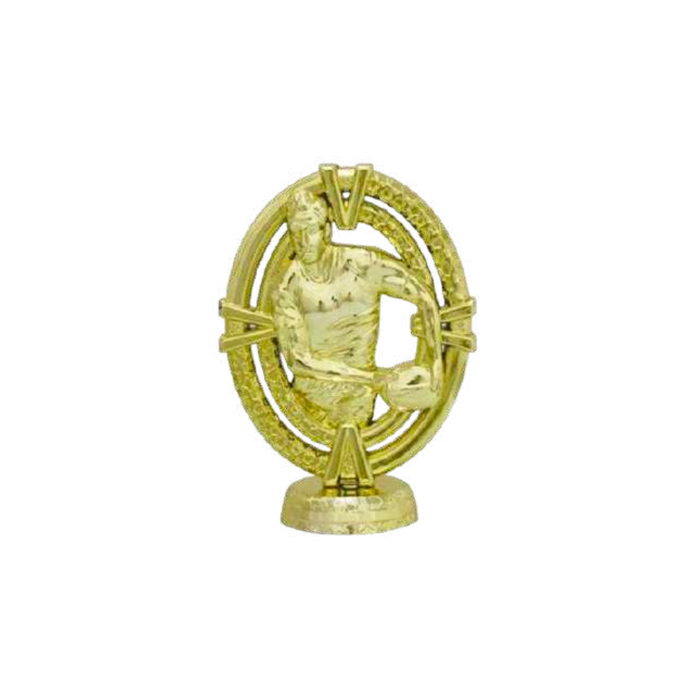 Oval Rugby Player Figurine