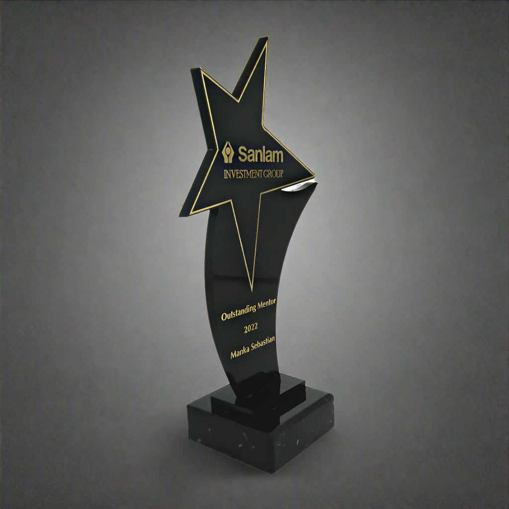 Black Acrylic Star Award