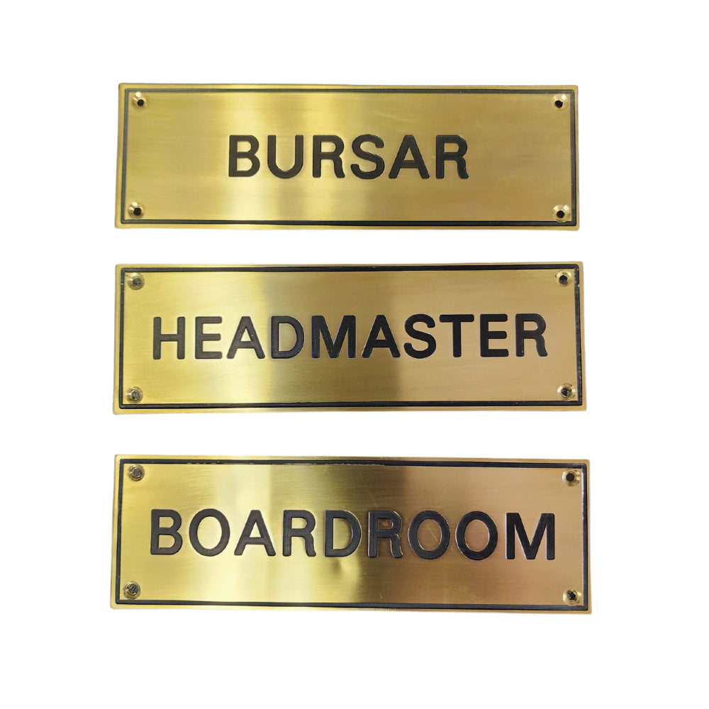 Engraved Brass Plaque