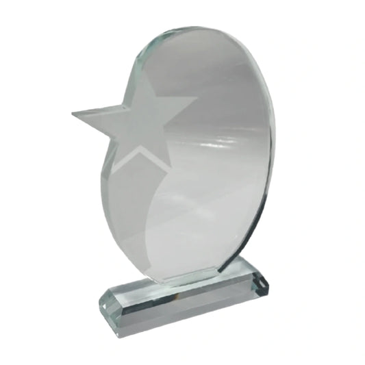 Oval Star Glass Award