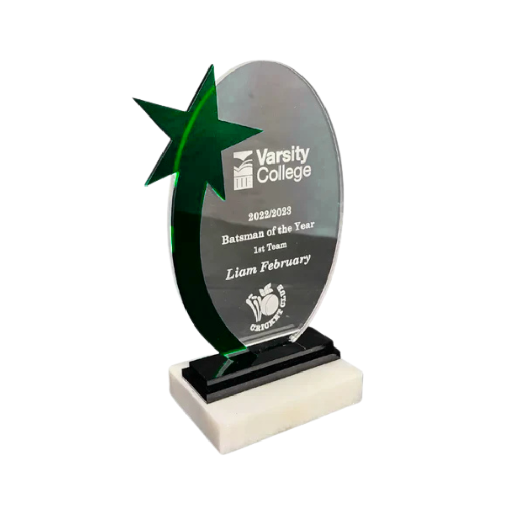 Oval Star Acrylic Award