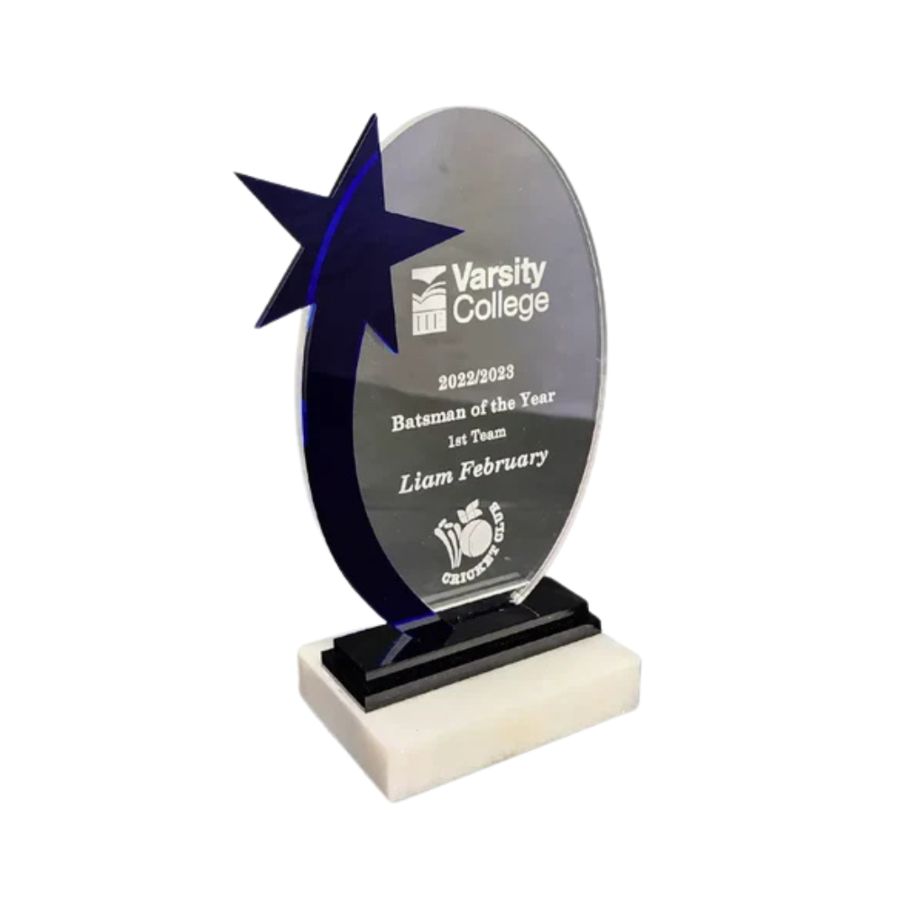 Oval Star Acrylic Award