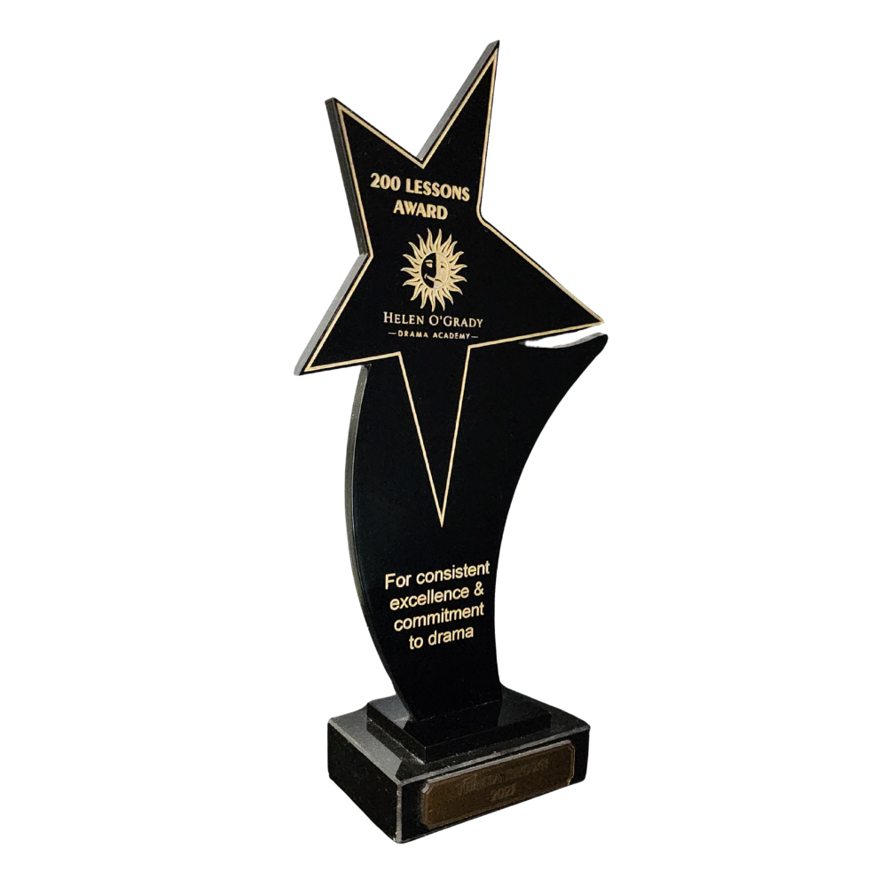 Black Acrylic Star Award