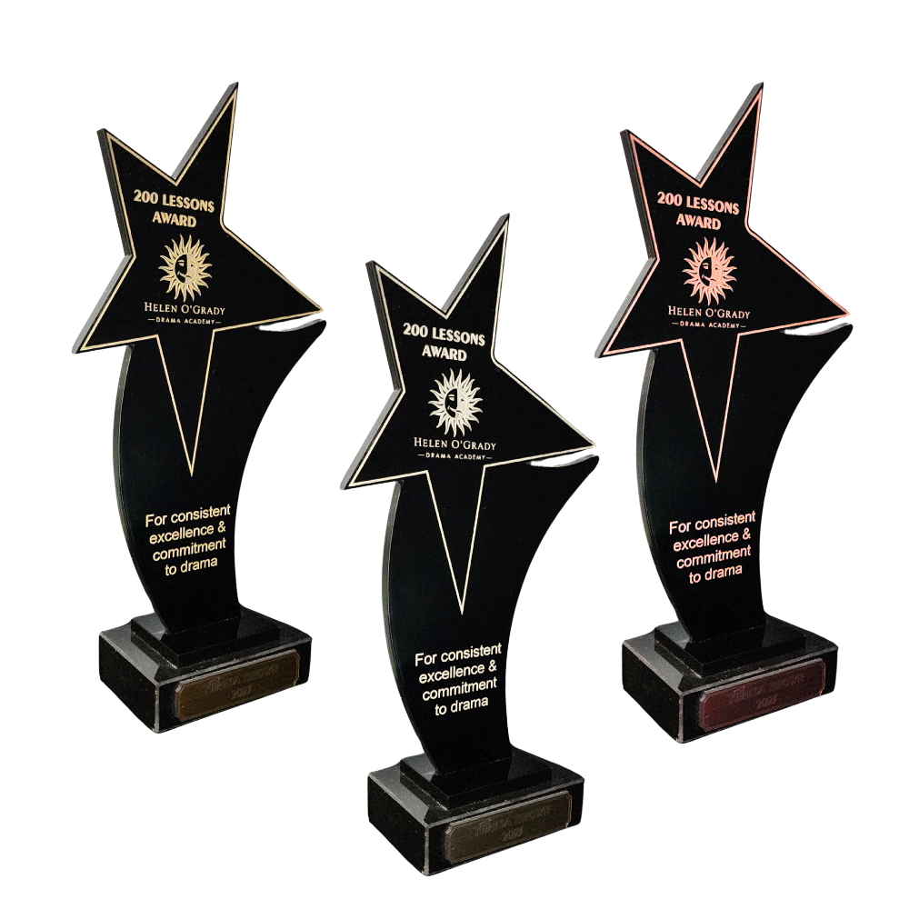 Black Acrylic Star Award