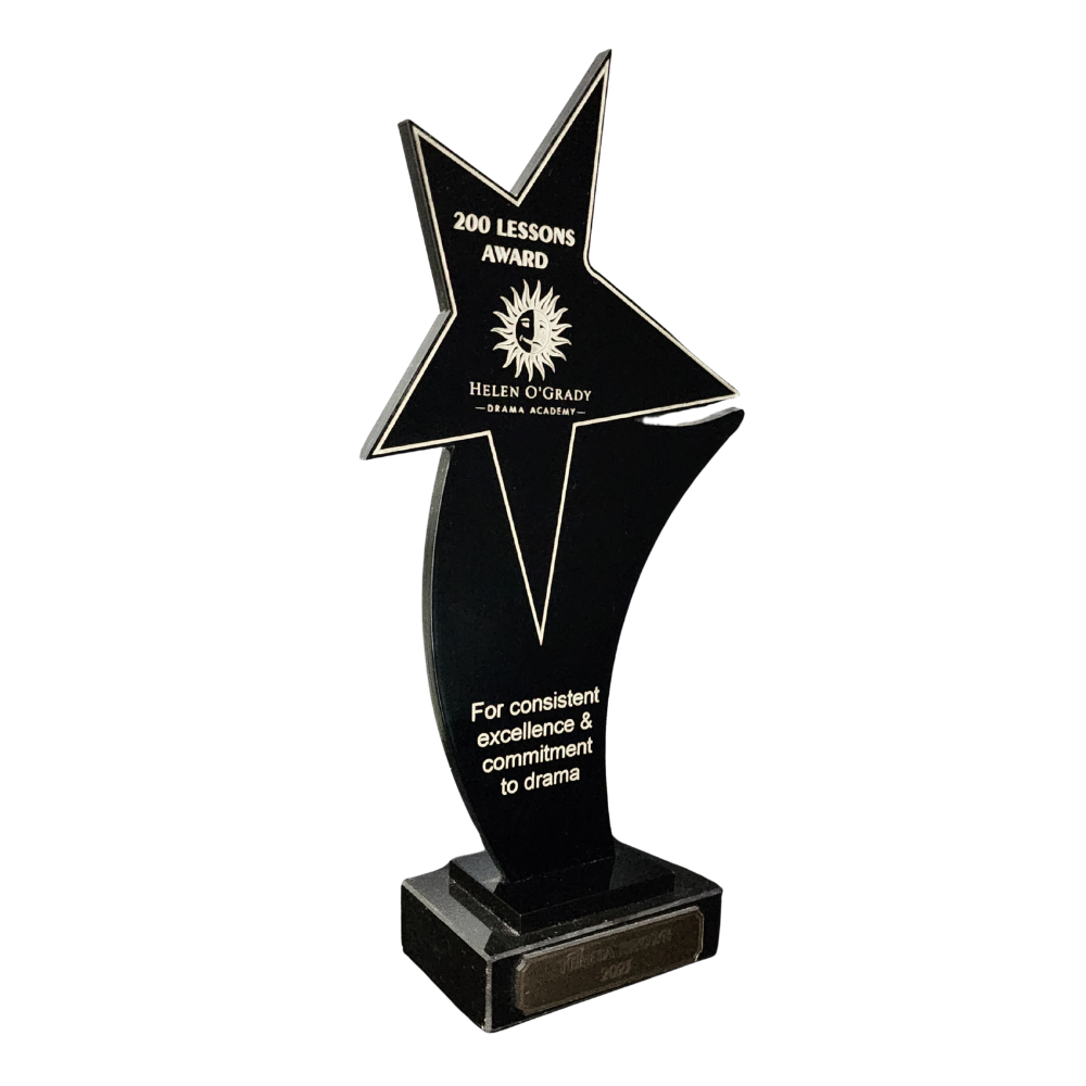 Black Acrylic Star Award