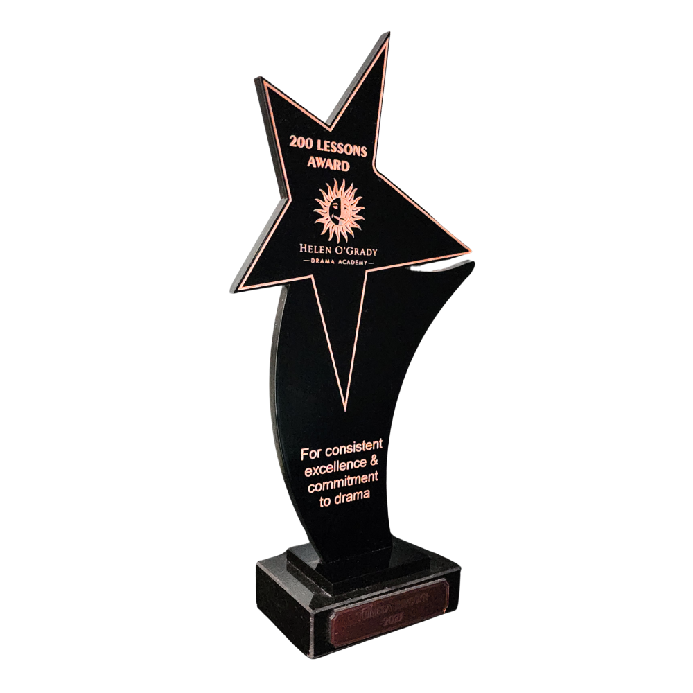 Black Acrylic Star Award