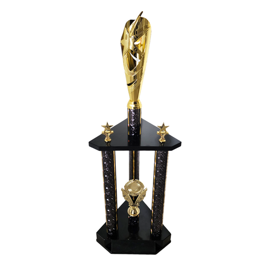 3 Column Dazzling Star Trophy