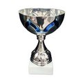 Silver / Blue Metal Bowl Cup - CU0029