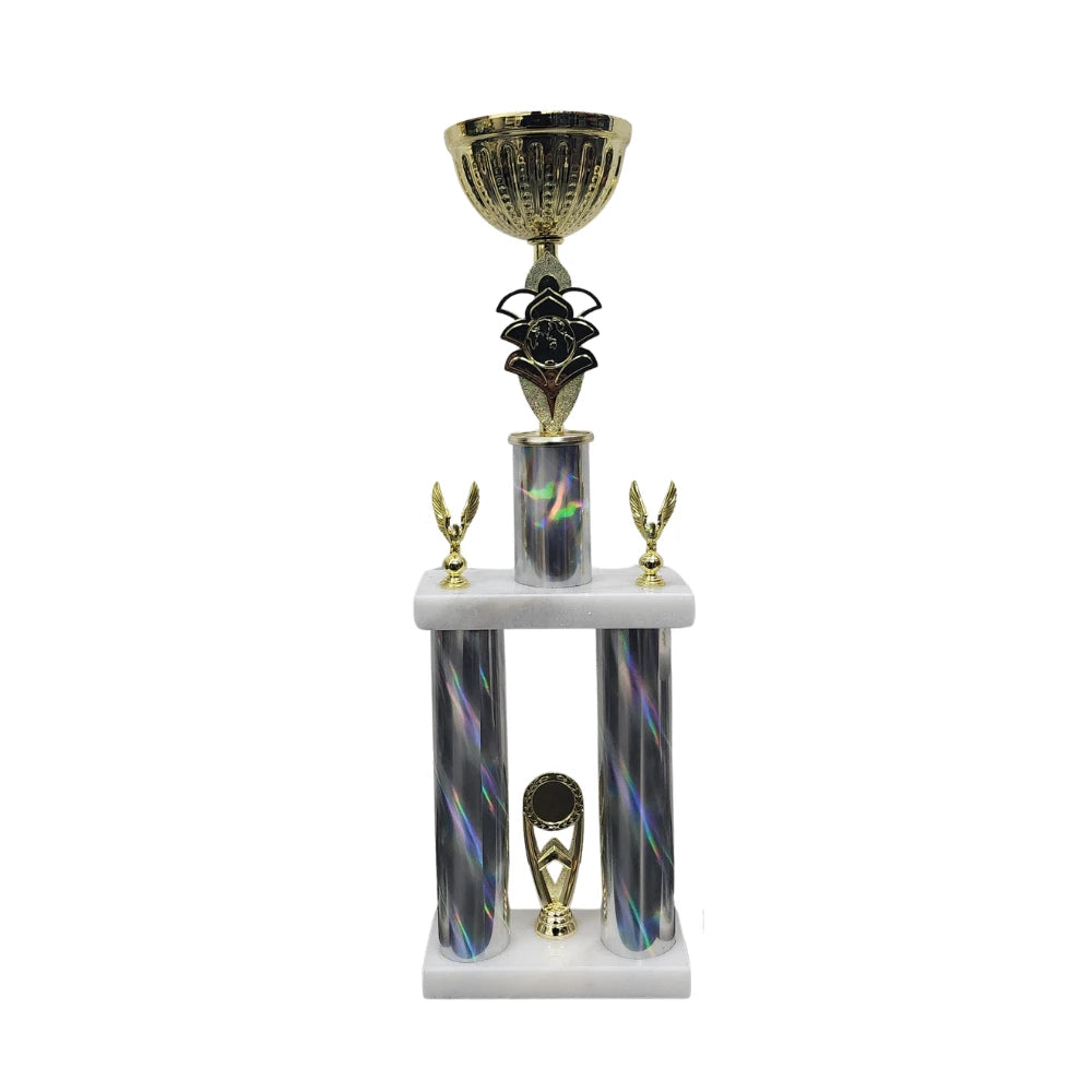 2 Column Flower Bowl Metal Cup Trophy