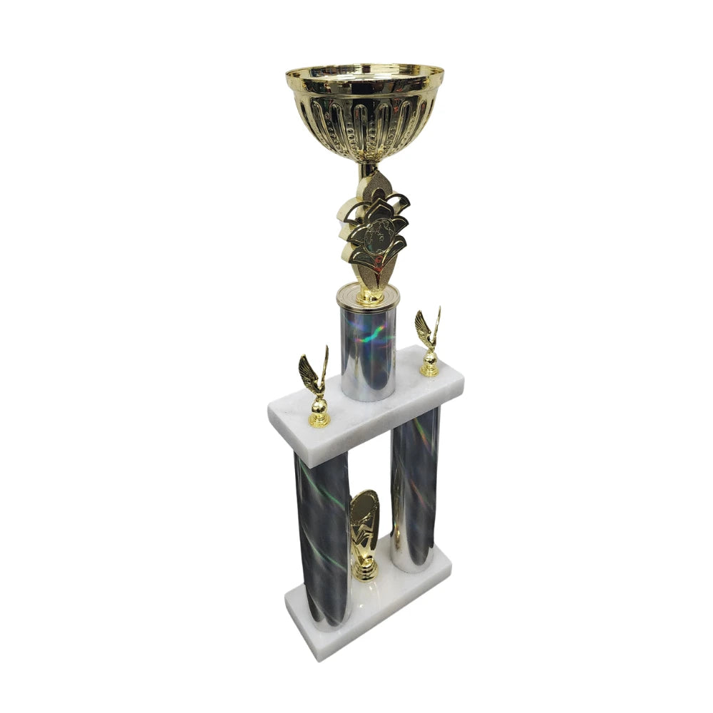 2 Column Flower Bowl Metal Cup Trophy
