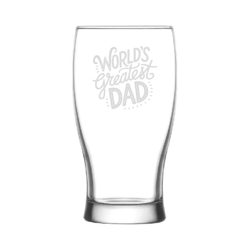 Engraved Beer Glass