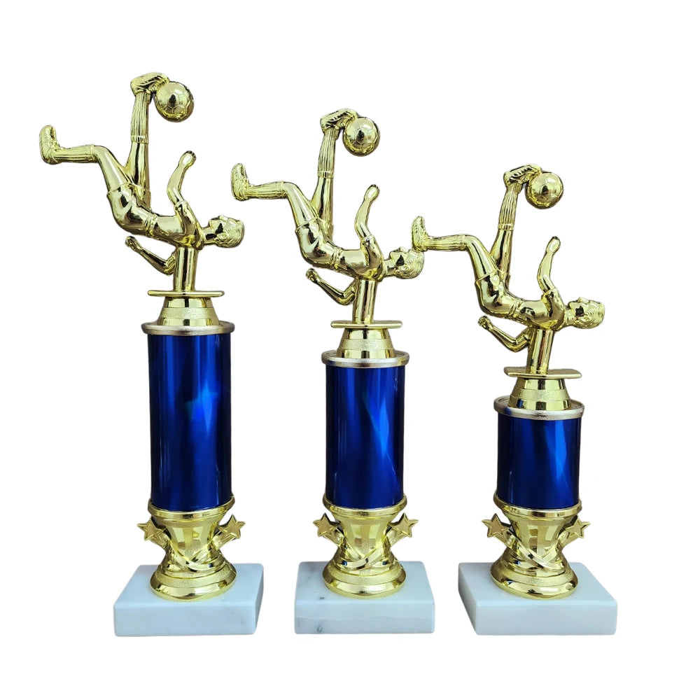 Bicycle Soccer Star Column Trophy