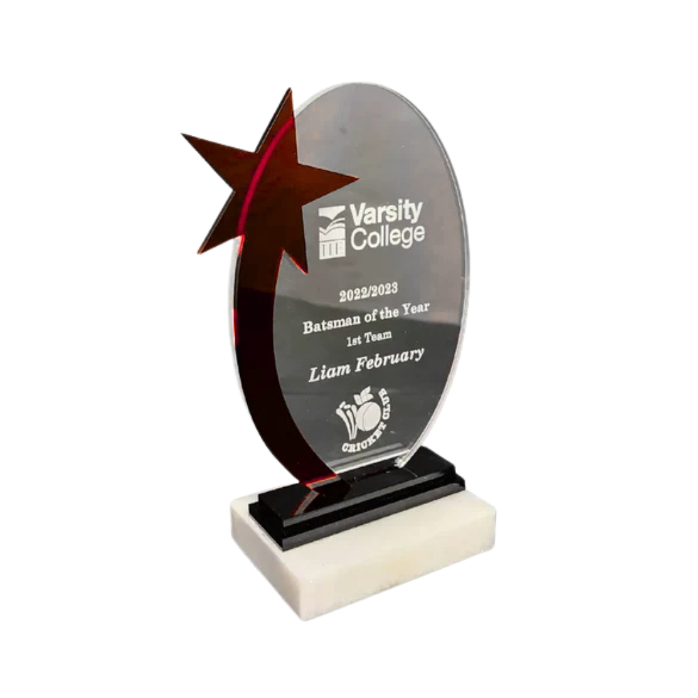 Oval Star Acrylic Award