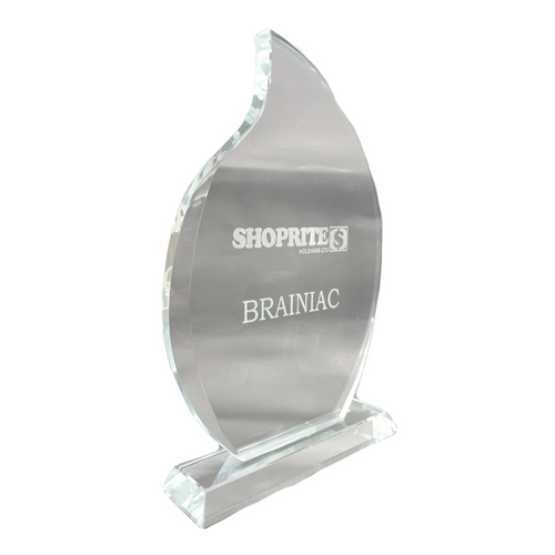 Flame Glass Award - Woolf's Trophies And Engravers