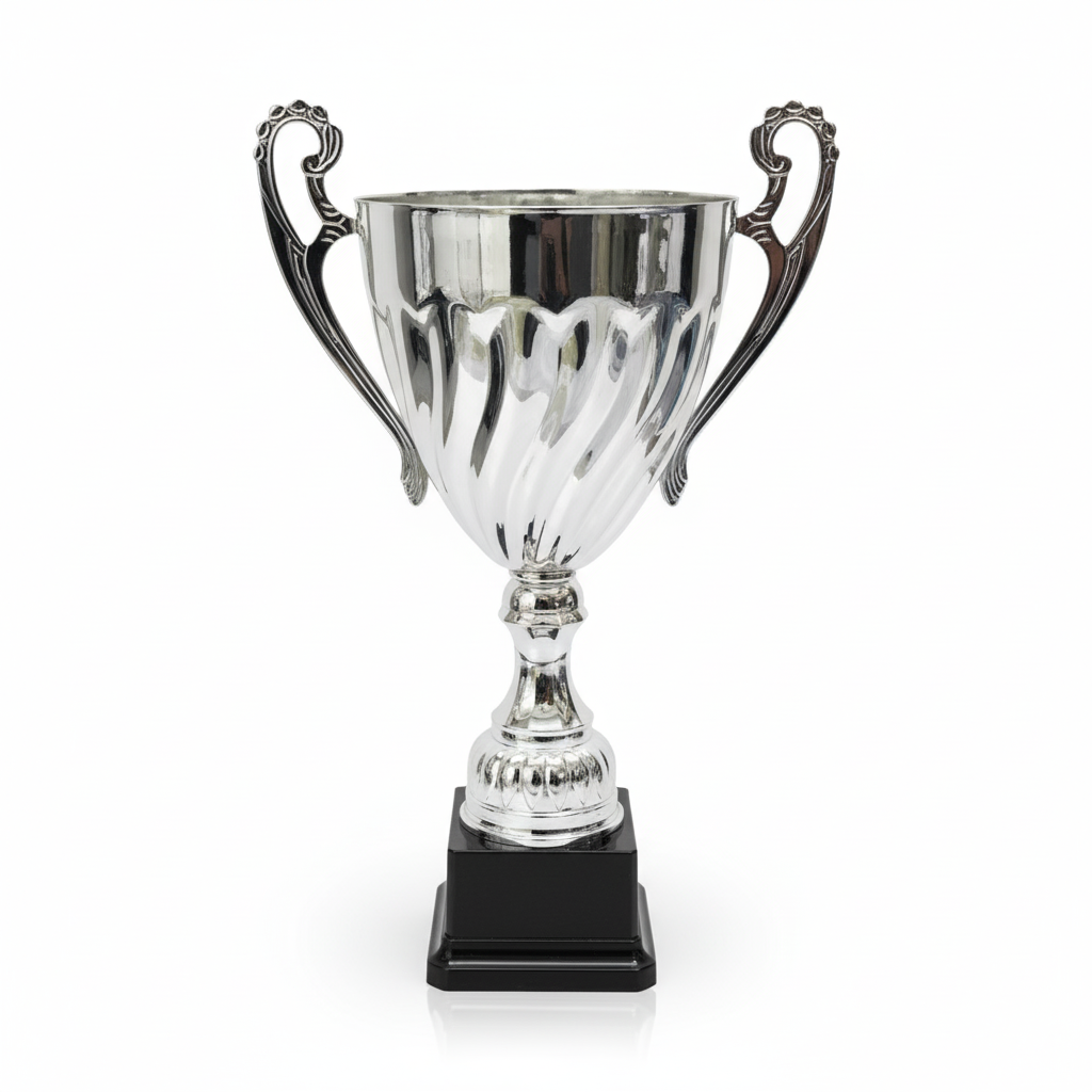 Open Silver Swirl Metal Cup - CU0020