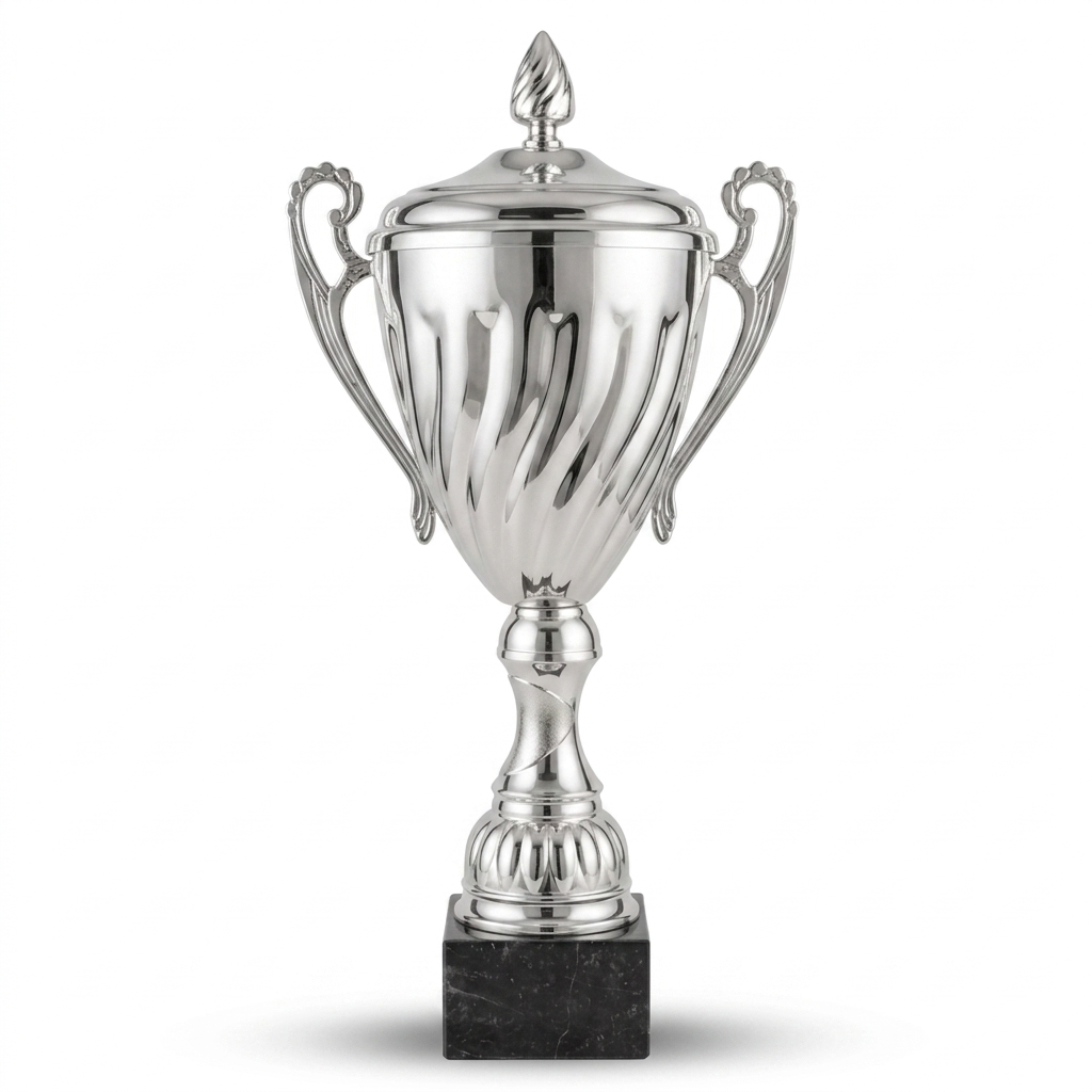 Silver Swirl Metal Cup - CU0020