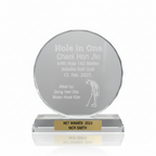 Round Glass Award - Woolf's Trophies And Engravers