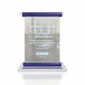 Scroll Glass Award - Woolf's Trophies And Engravers