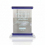 Scroll Glass Award - Woolf's Trophies And Engravers
