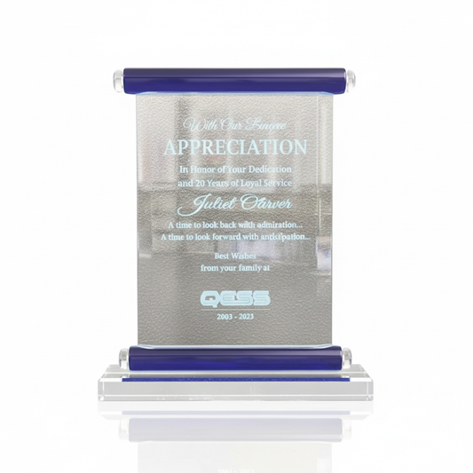 Scroll Glass Award