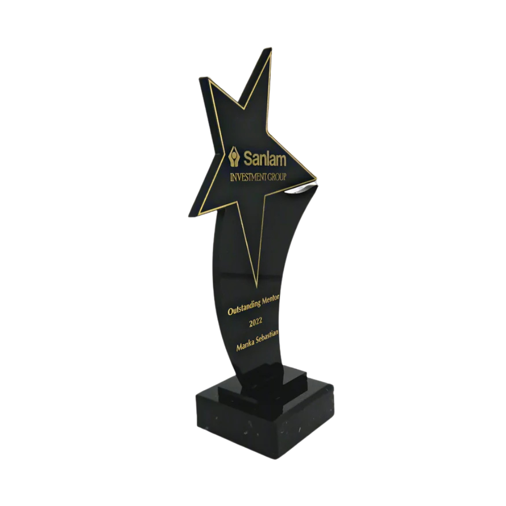 Black Acrylic Star Award