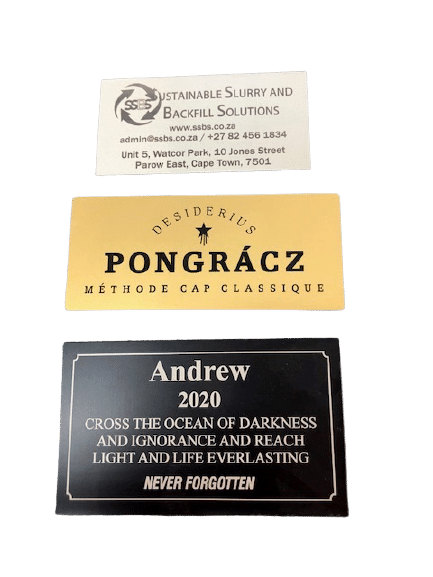 Engraved Aluminum Plaque